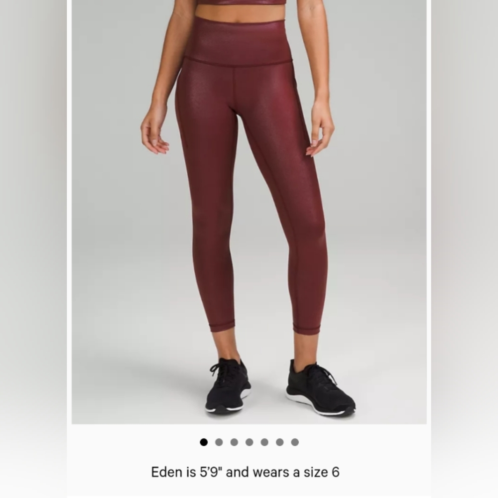 Lululemon Wunder Train HR Tight 25" Pockets Foil